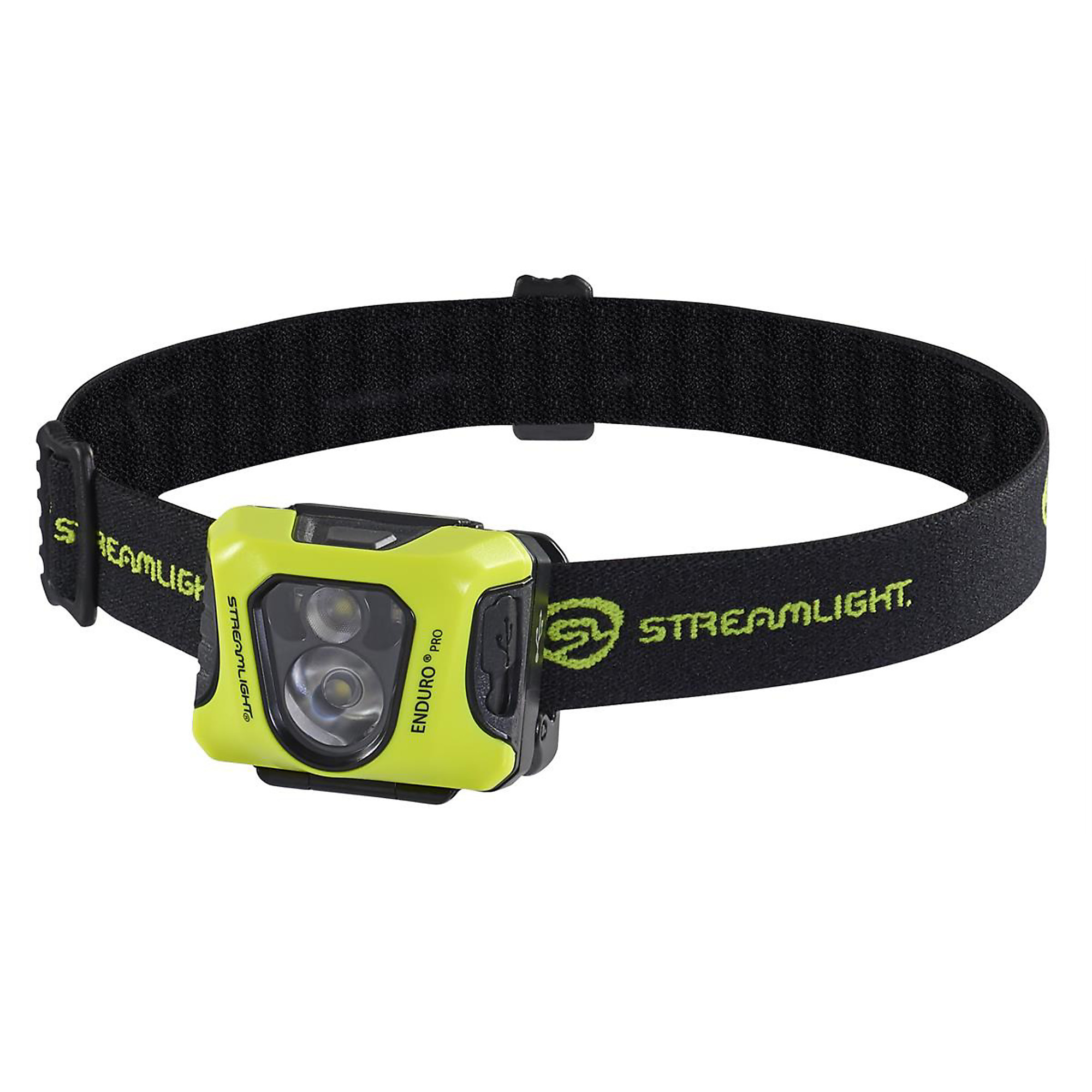Streamlight Enduro Pro USB Rechargeable Spot and Flood Headlamp — 200 Lumens, 91m Beam, 45-Degree Tilting Head, IPX4, Yellow, Model# STL61435